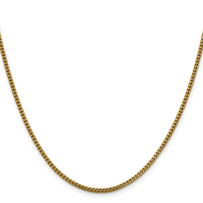 18 Inch 14K 2mm Franco Chain Necklace