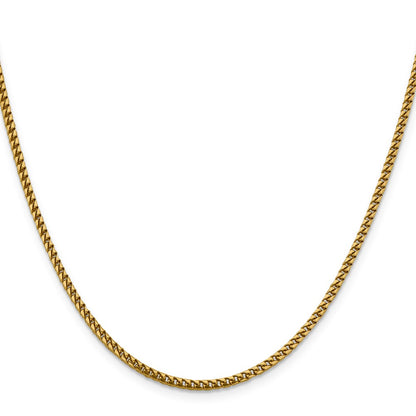 20 Inch 14K 2.4mm Franco Chain Necklace