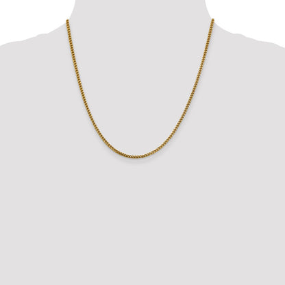 20 Inch 14K 2.4mm Franco Chain Necklace