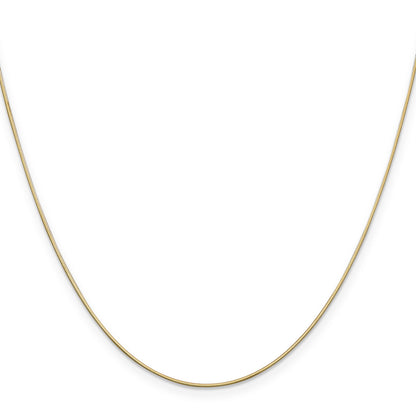18 Inch 14K .8mm D/C Octagonal Snake Chain Necklace