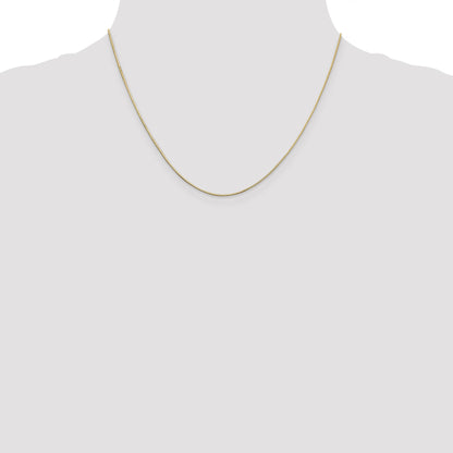 18 Inch 14K .8mm D/C Octagonal Snake Chain Necklace