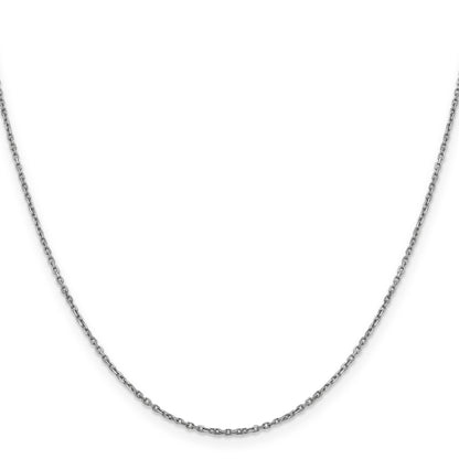 16 Inch 14K White Gold 1.25mm D/C Rolo Chain Necklace
