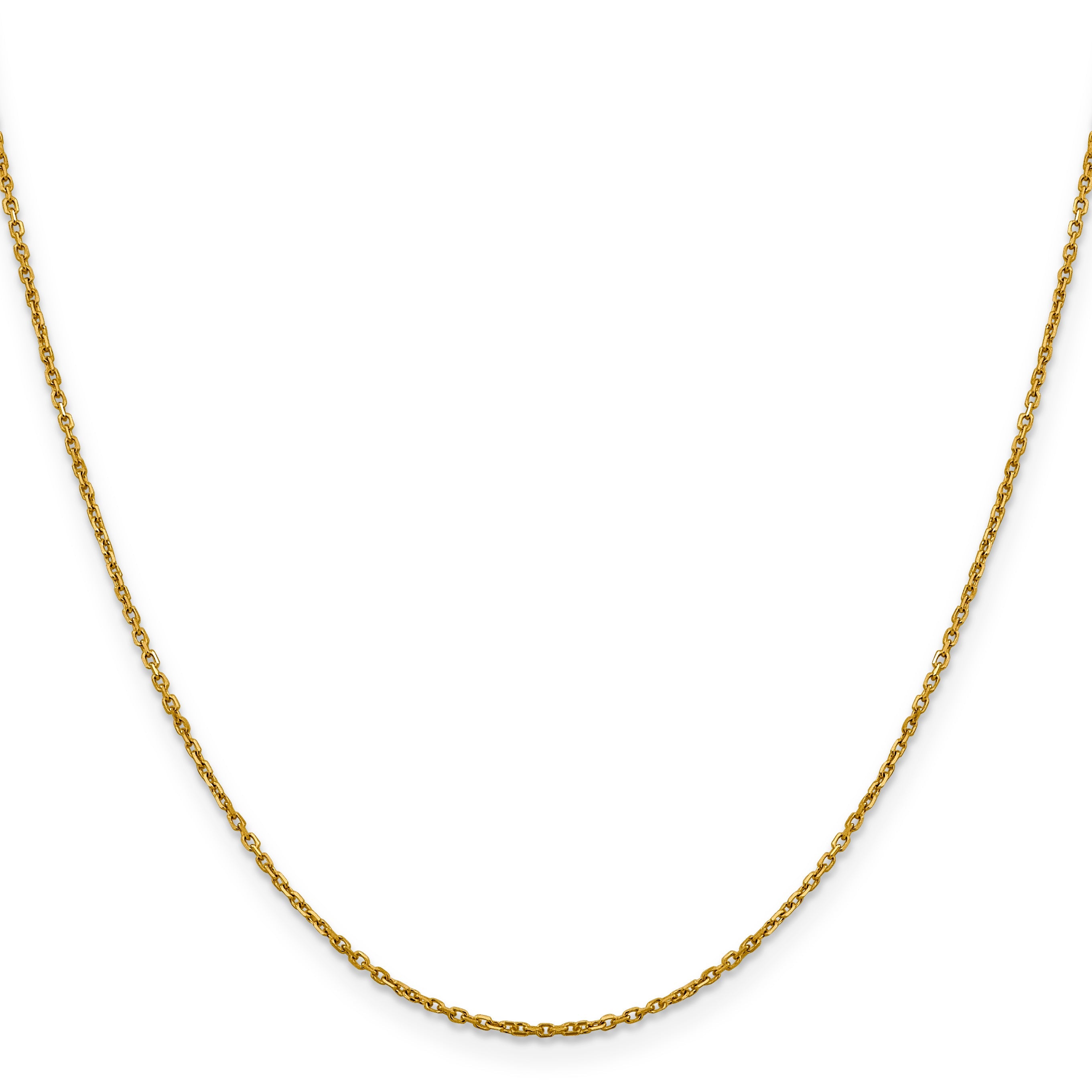 18 Inch 14K 1.25mm D/C Rolo Chain Necklace