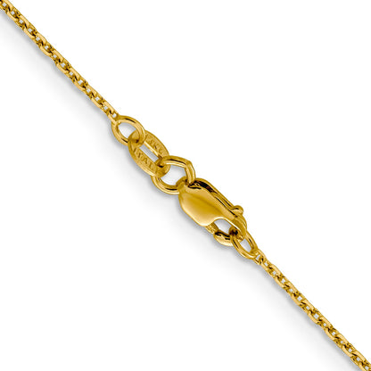 18 Inch 14K 1.25mm D/C Rolo Chain Necklace