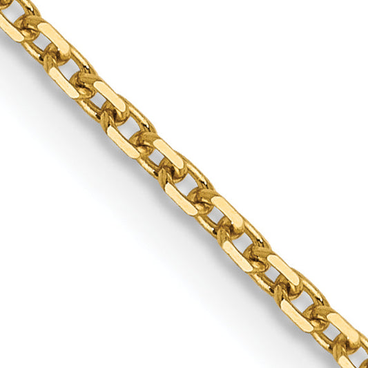 24 Inch 14K 1.25mm D/C Rolo Chain Necklace