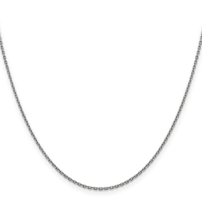 16 Inch 14K White Gold 1.5mm D/C Rolo Chain Necklace