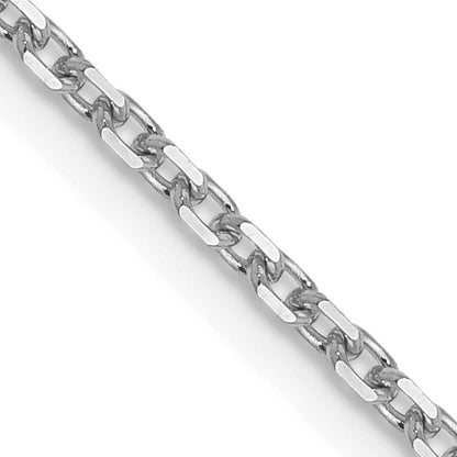 16 Inch 14K White Gold 1.5mm D/C Rolo Chain Necklace