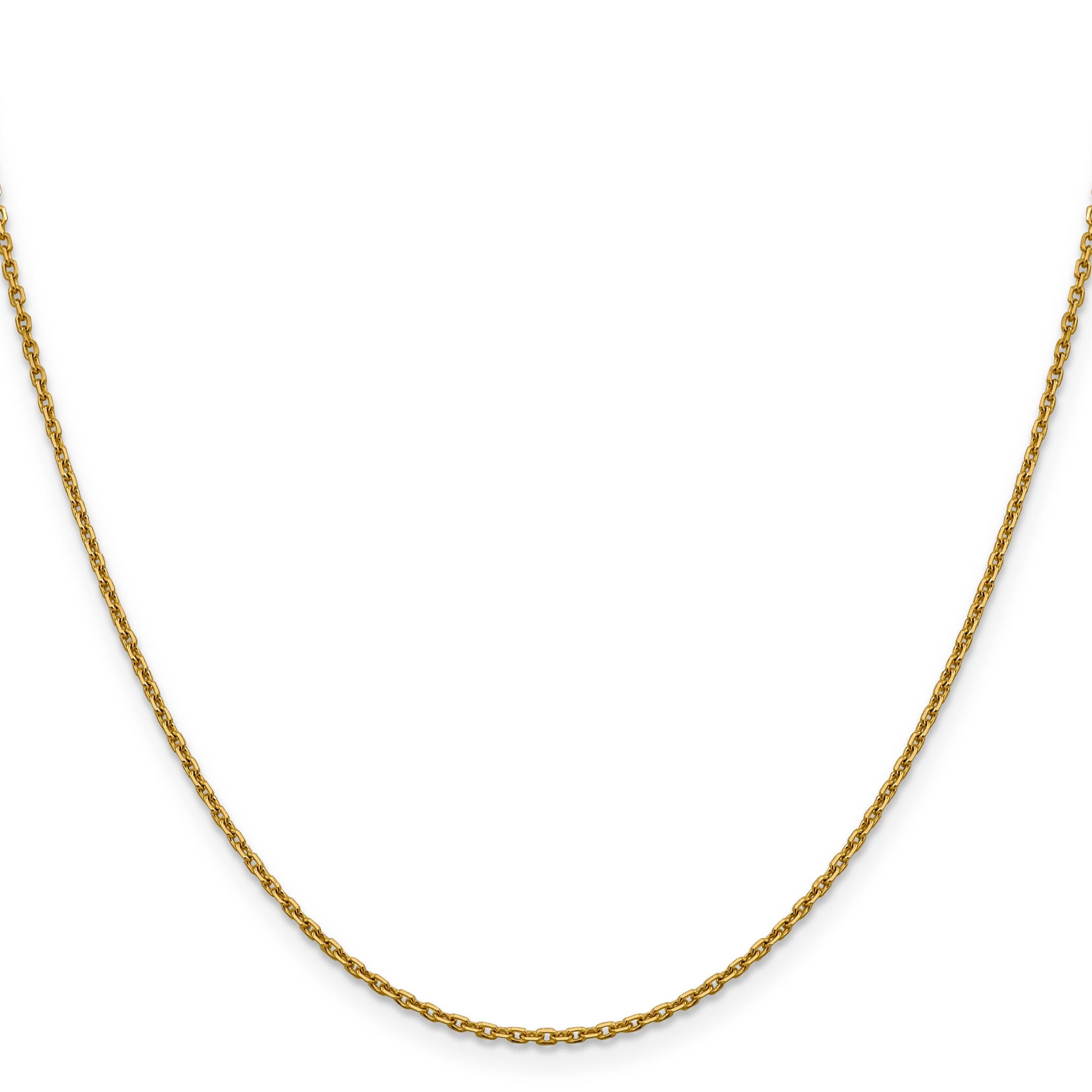 16 Inch 14K 1.5mm D/C Rolo Chain Necklace