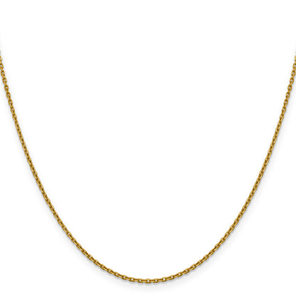 16 Inch 14K 1.5mm D/C Rolo Chain Necklace