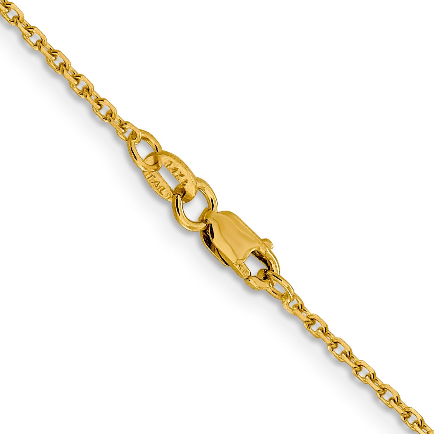 18 Inch 14K 1.5mm D/C Rolo Chain Necklace