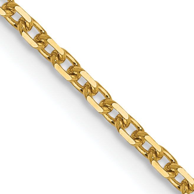 16 Inch 14K 1.5mm D/C Rolo Chain Necklace