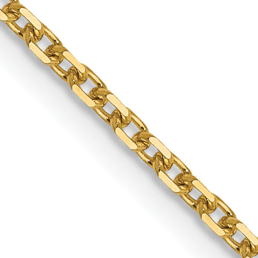 24 Inch 14K 1.5mm D/C Rolo Chain Necklace
