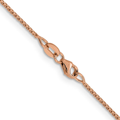 20 Inch 14K Rose Gold 1mm D/C Open Franco Chain Necklace
