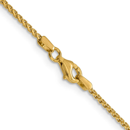 18 Inch 14K 1.4mm D/C Open Franco Chain Necklace
