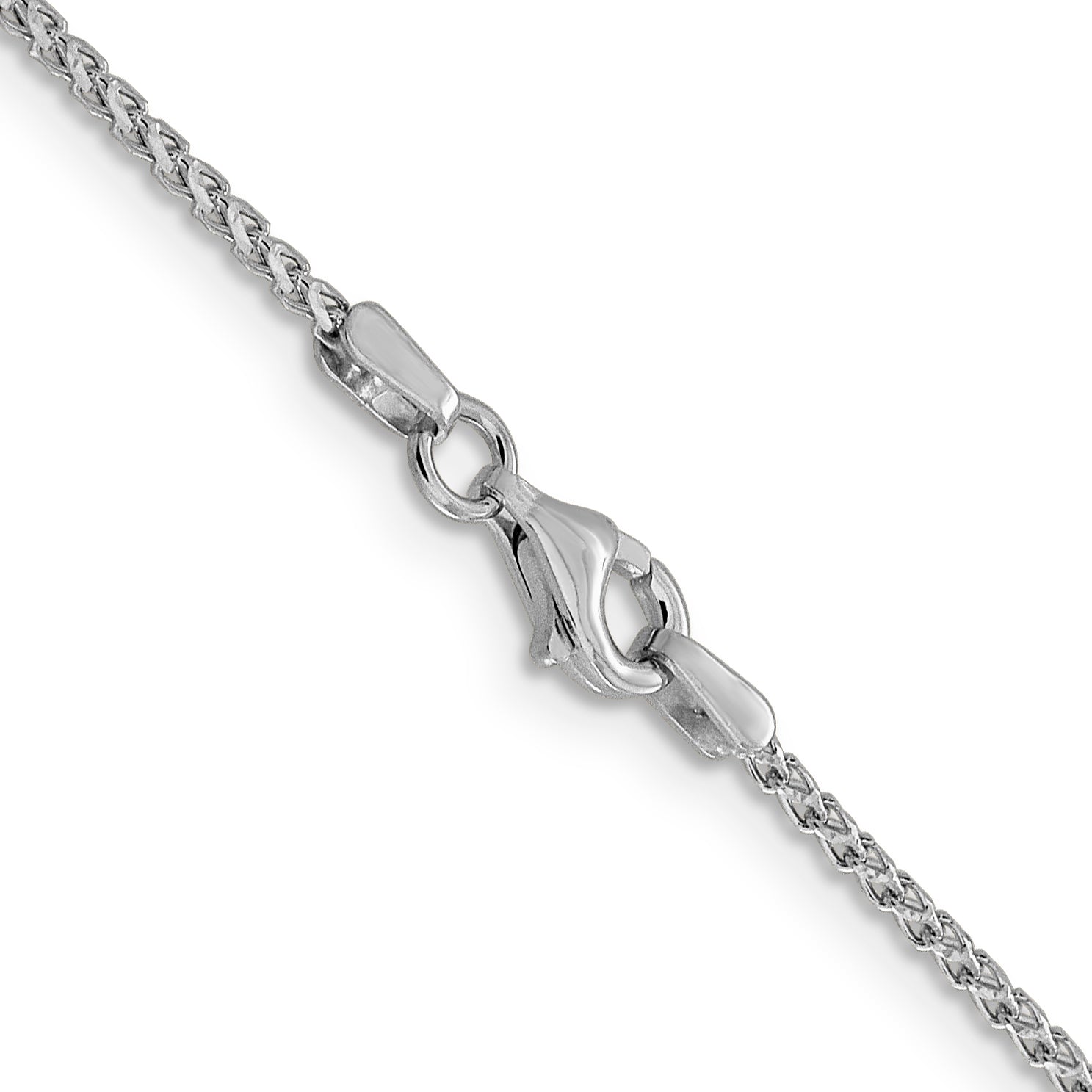 16 Inch 14K White Gold 1.4mm D/C Open Franco Chain Necklace