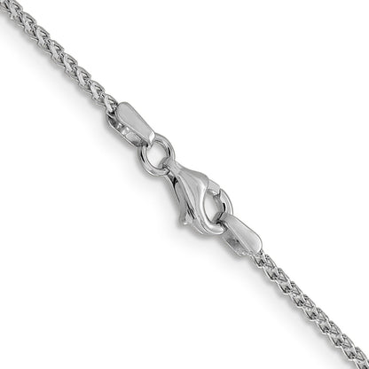 16 Inch 14K White Gold 1.4mm D/C Open Franco Chain Necklace
