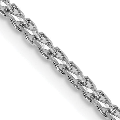 20 Inch 14K White Gold 1.4mm D/C Open Franco Chain Necklace