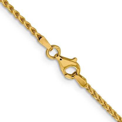 20 Inch 14K 1.6mm D/C Open Franco Chain Necklace