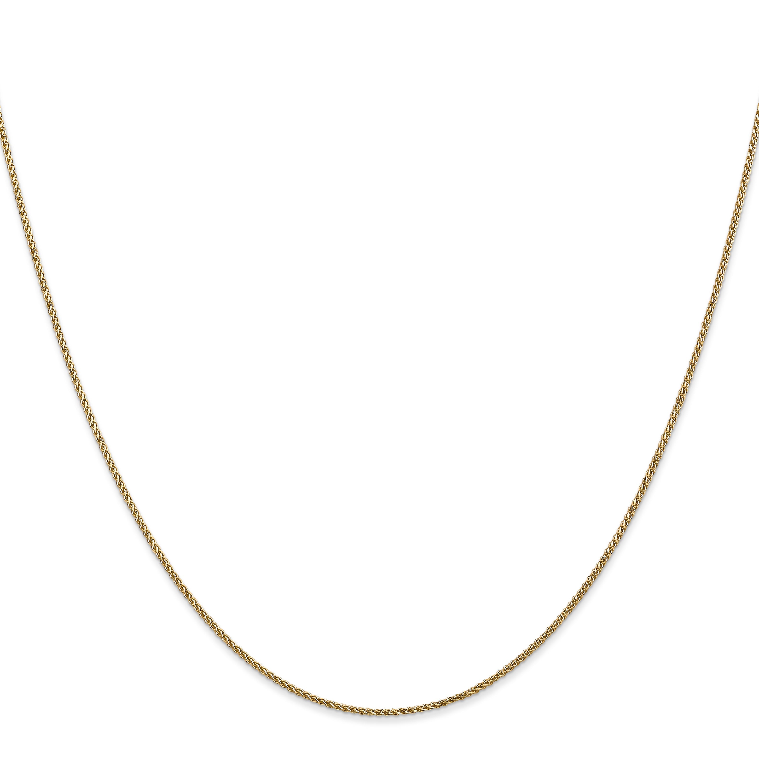 14K 1mm D/C Spiga Chain Necklace