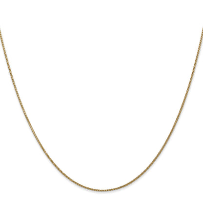 14K 1mm D/C Spiga Chain Necklace