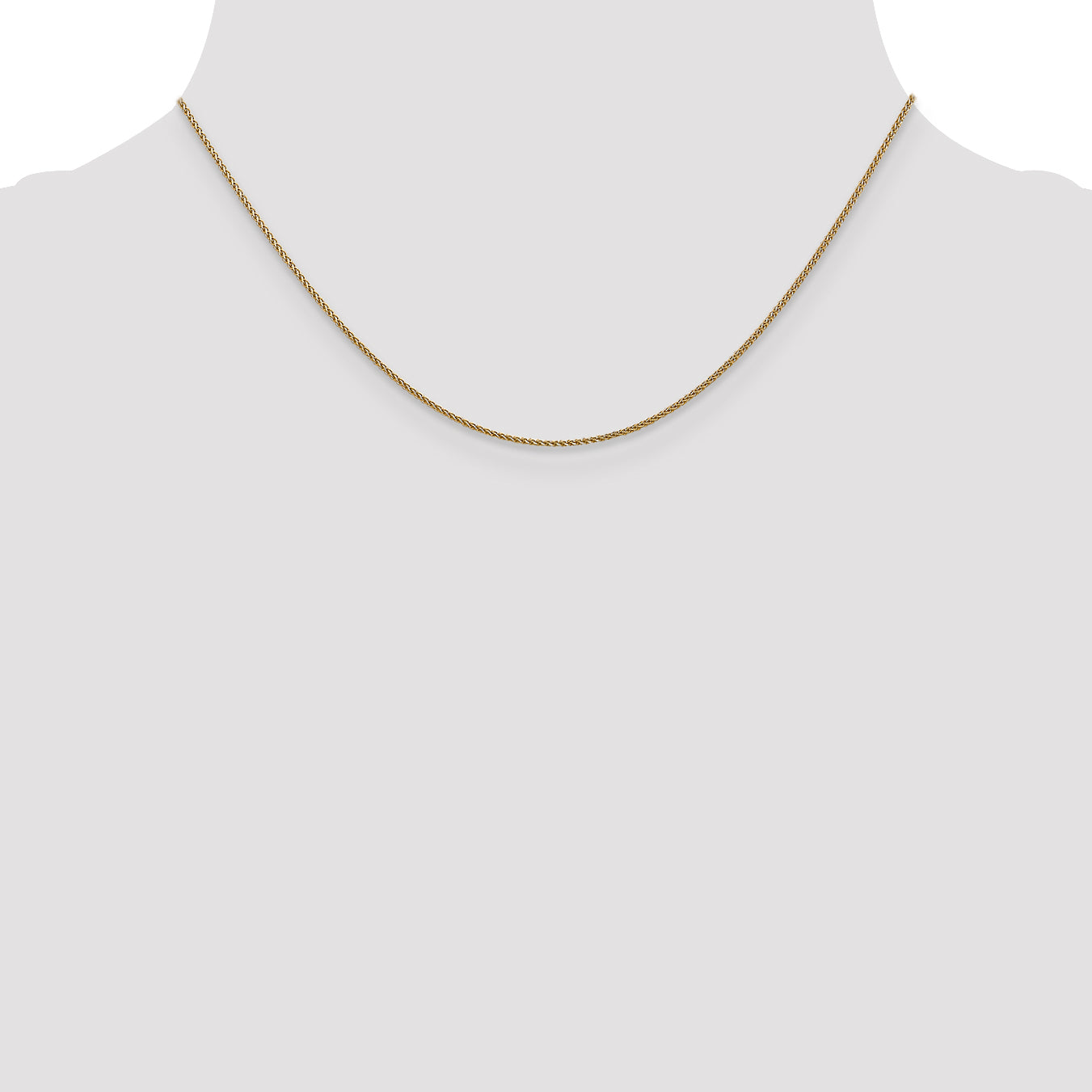 14K 1mm D/C Spiga Chain Necklace