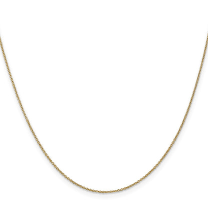 24 Inch 14K Yellow Gold .9mm Round Cable Chain Necklace