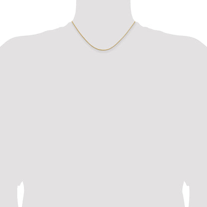 16 Inch 14K Yellow Gold 1.15mm D/C Open Franco Chain Necklace