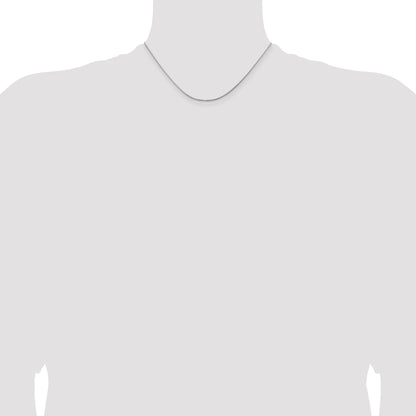 16 Inch 14K White Gold 1.15mm D/C Open Franco Chain Necklace