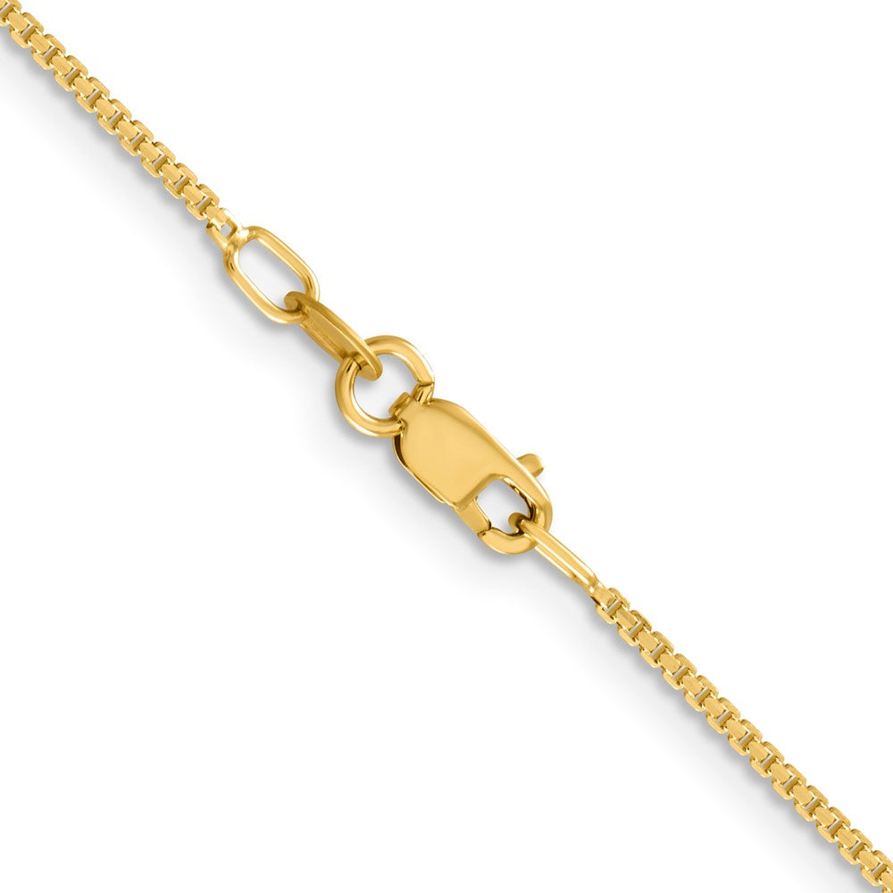 18 Inch 14K Yellow Gold 1.2mm Concave Box Chain Necklace