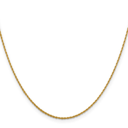 20 Inch 14K 1.3mm Loose Rope Chain Necklace