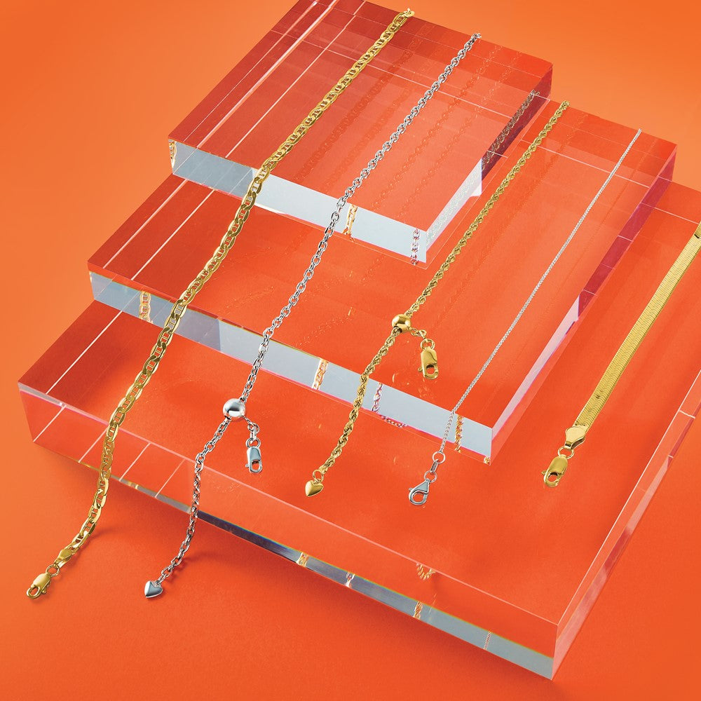 16 Inch 14K Yellow Gold 4mm Silky Herringbone Chain Necklace