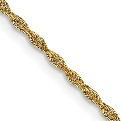 20 Inch 14K 1.3mm Loose Rope Chain Necklace