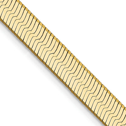 16 Inch 14K Yellow Gold 5mm Silky Herringbone Chain Necklace