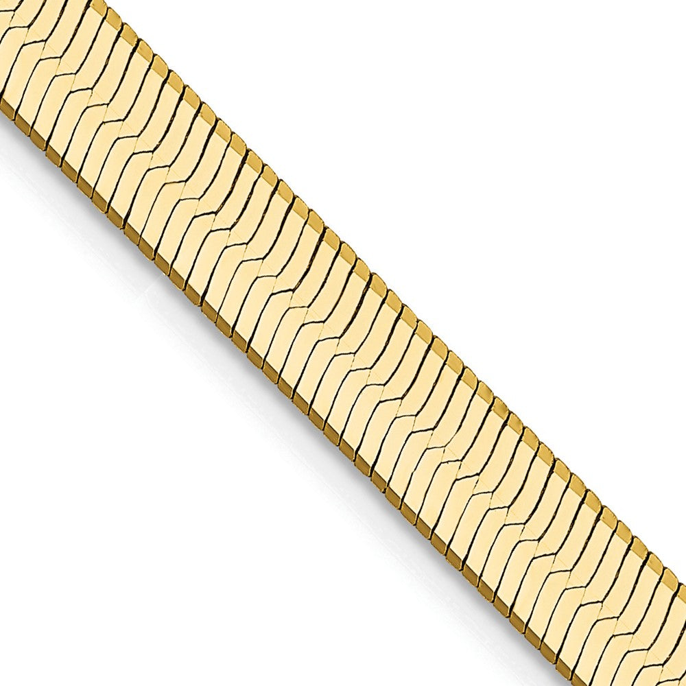 22 Inch 14K Yellow Gold 5mm Silky Herringbone Chain Necklace