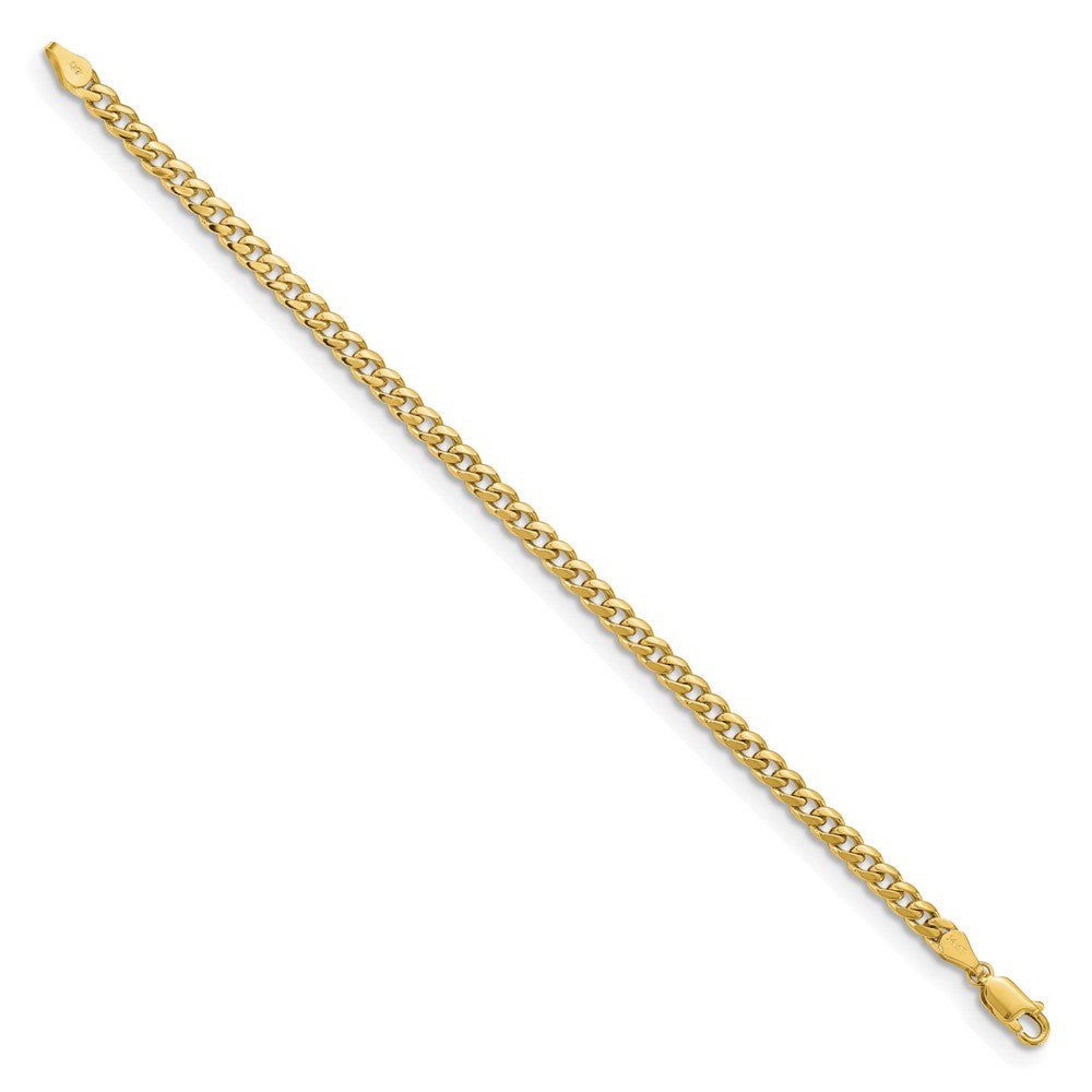 8 Inch 14K Yellow Gold 4.25mm Solid Miami Cuban Chain Bracelet