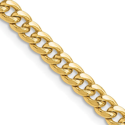 24 Inch 14K Yellow Gold 4.25mm Solid Miami Cuban Chain Necklace