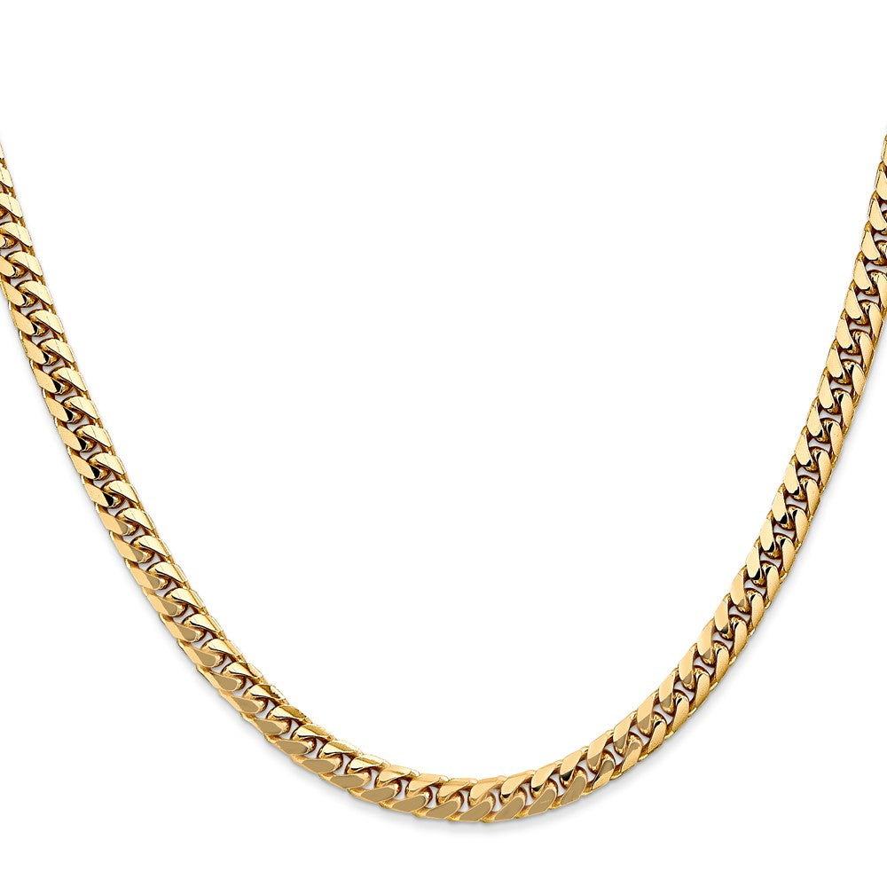 22 Inch 14K Yellow Gold 4.3mm Solid Miami Cuban Chain Necklace