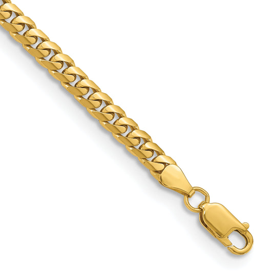 8 Inch 14K Yellow Gold 5mm Solid Miami Cuban Chain Bracelet