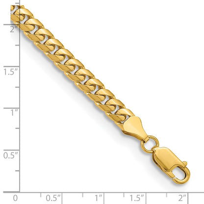 8 Inch 14K Yellow Gold 5.5mm Solid Miami Cuban Chain Bracelet