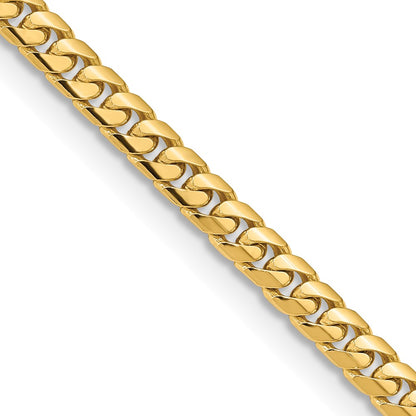 24 Inch 14K Yellow Gold 5.5mm Solid Miami Cuban Chain Necklace