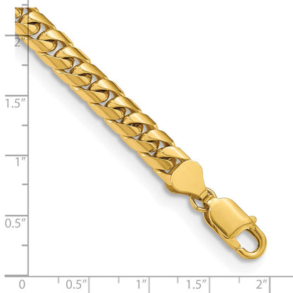 8.5 Inch 14K Yellow Gold 6.75mm Solid Miami Cuban Chain Bracelet