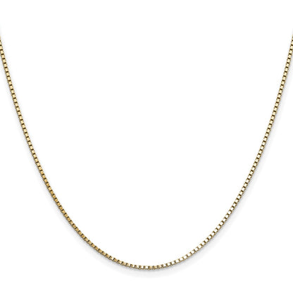 3 Inch 14K Yellow Gold 1.10mm Box Chain Necklace