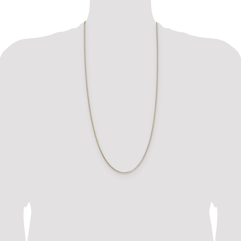 3 Inch 14K Yellow Gold 1.10mm Box Chain Necklace
