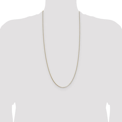 3 Inch 14K Yellow Gold 1.10mm Box Chain Necklace
