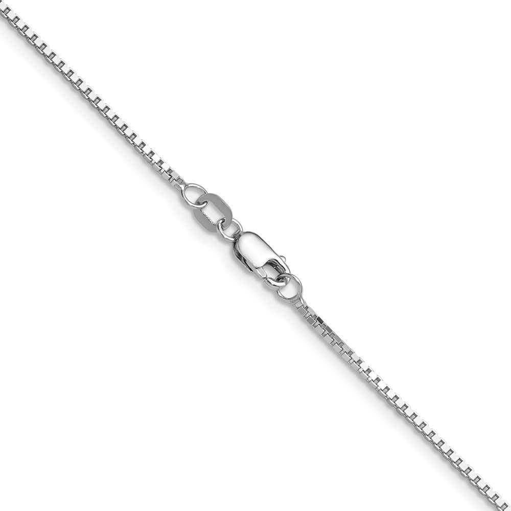 16 Inch 14K White Gold 1.10mm Box Chain Necklace
