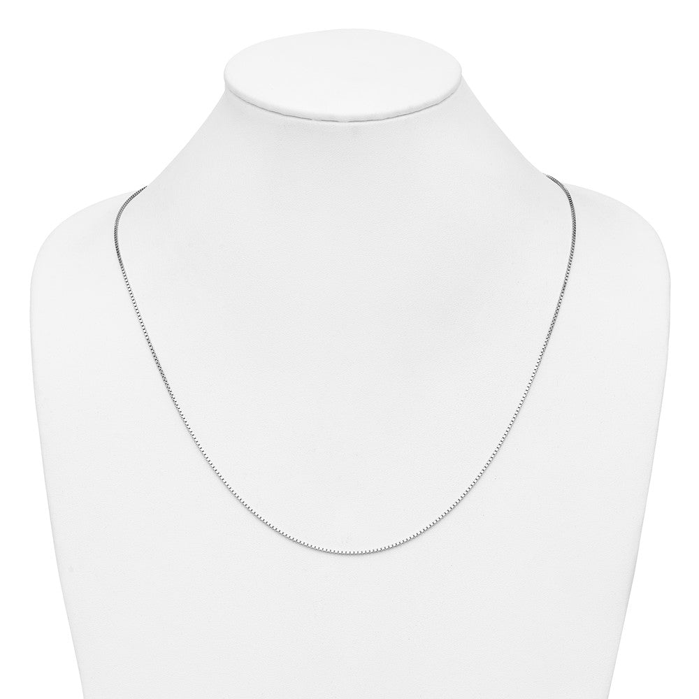 24 Inch 14K White Gold 1.10mm Box Chain Necklace