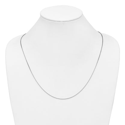 24 Inch 14K White Gold 1.10mm Box Chain Necklace