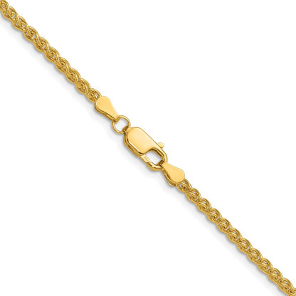 14K Yellow Gold 2.8mm Spiga Chain Necklace