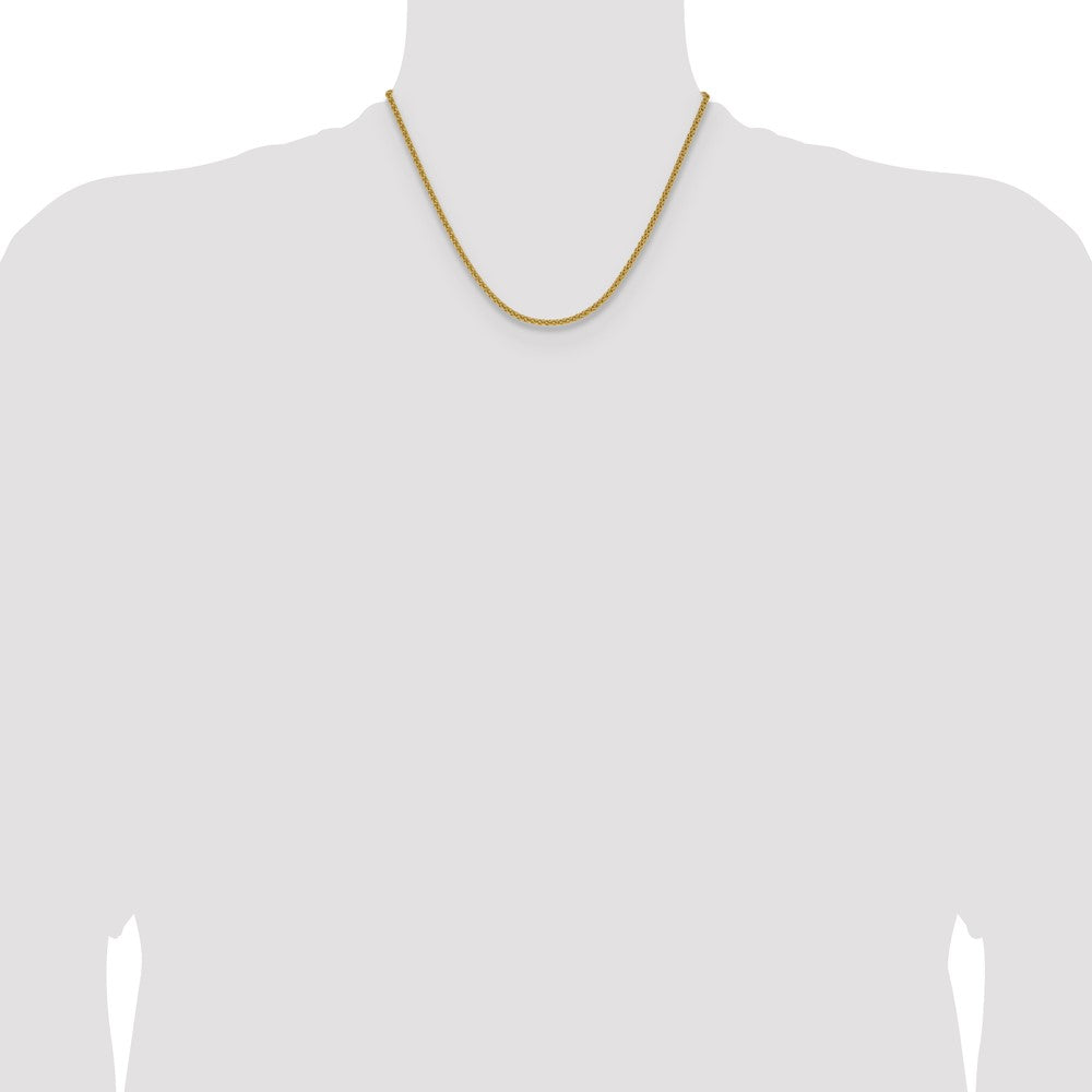 14K Yellow Gold 2.8mm Spiga Chain Necklace