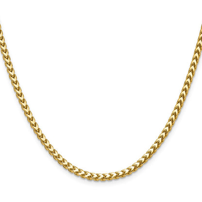 22 Inch 14K Yellow Gold 3.05mm Franco Chain Necklace